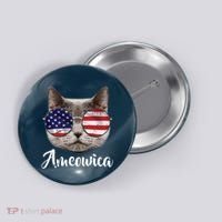 Ameowica America USA Cat Sunglasses Flag Button thumb 0