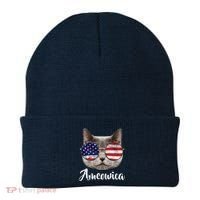 Ameowica America USA Cat Sunglasses Flag Beanie thumb 0