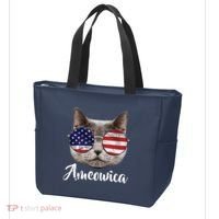 Ameowica America USA Cat Sunglasses Flag Tote Bag thumb 3