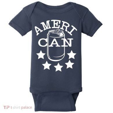 Ameri Can American Beer Baby Bodysuit