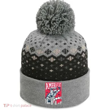 Ameri-Cat The Baniff Cuffed Pom Beanie