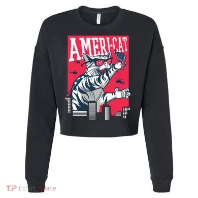 Ameri-Cat Cropped Pullover Crew