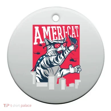 Ameri-Cat Ceramic Ornament