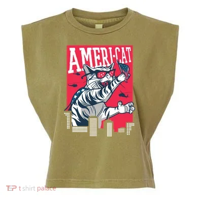 Ameri-Cat Garment-Dyed Women's Muscle Tee