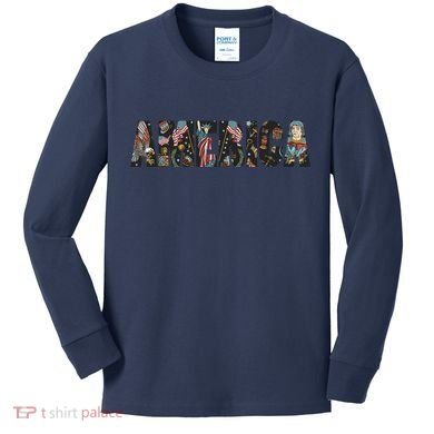 America Kids Long Sleeve Shirt
