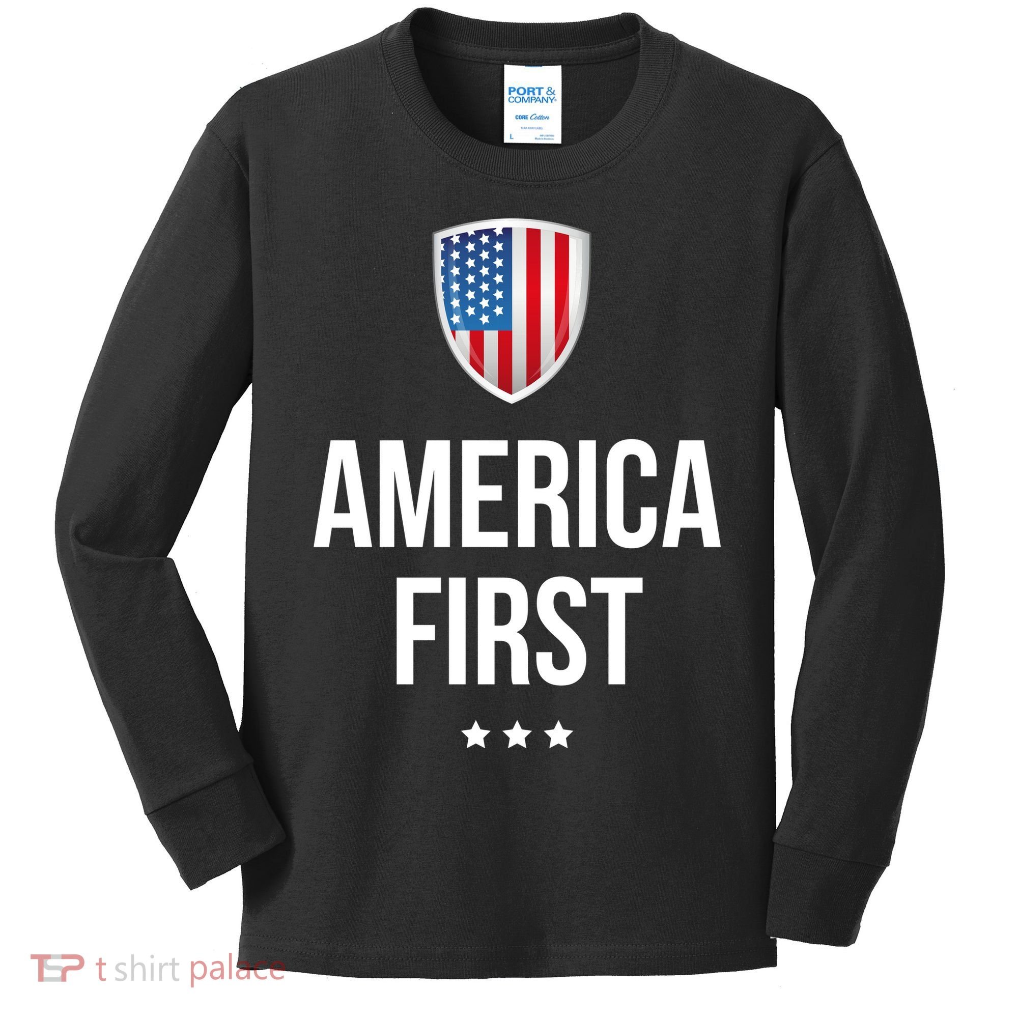America First Kids Long Sleeve Shirt