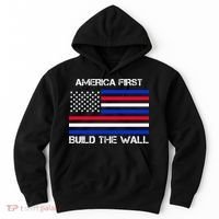 America First Build The Wall Flag Hoodie thumb 0