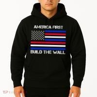 America First Build The Wall Flag Hoodie thumb 2