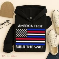 America First Build The Wall Flag Hoodie thumb 4