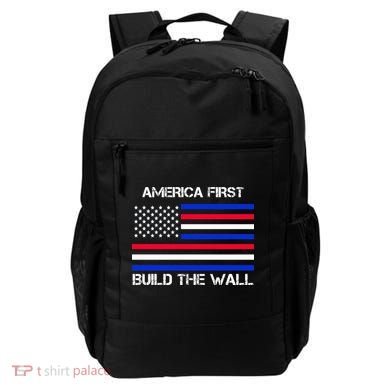 America First Build The Wall Flag Backpack