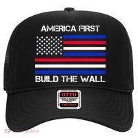 America First Build The Wall Flag Hat thumb 0