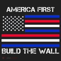 America First Build The Wall Flag Hat thumb 2