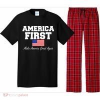 America First Make America Great Again Donald Trump USA Flag Pajama Set thumb 0