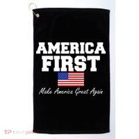 America First Make America Great Again Donald Trump USA Flag Golf Towel thumb 0