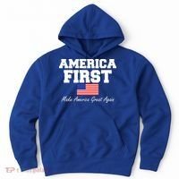 America First Make America Great Again Donald Trump USA Flag Hoodie thumb 0