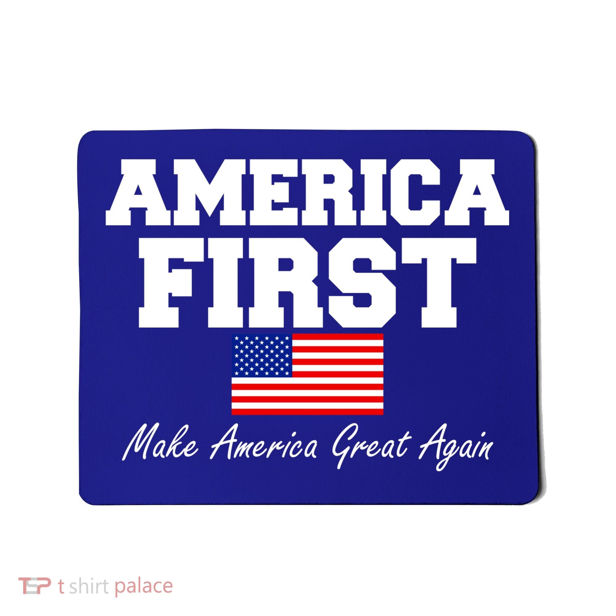 America First Make America Great Again Donald Trump USA Flag Mousepad