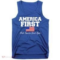 America First Make America Great Again Donald Trump USA Flag Tank Top thumb 0