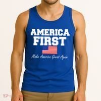 America First Make America Great Again Donald Trump USA Flag Tank Top thumb 3