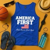 America First Make America Great Again Donald Trump USA Flag Tank Top thumb 4