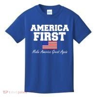America First Make America Great Again Donald Trump USA Flag Kids T-Shirt thumb 0
