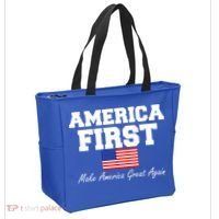 America First Make America Great Again Donald Trump USA Flag Tote Bag thumb 2