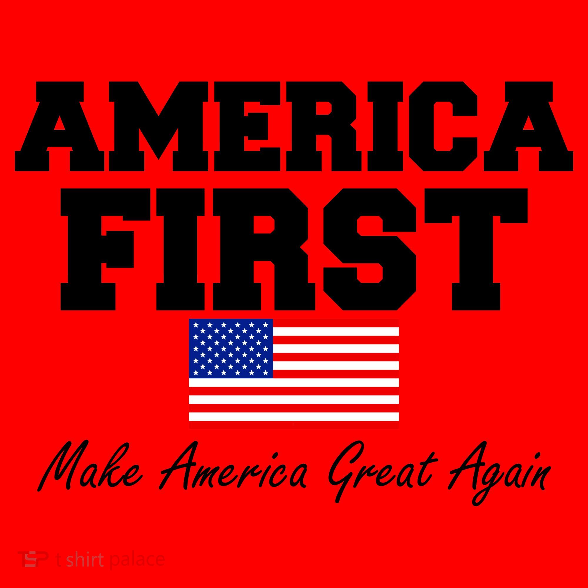 America First Make America Great Again Donald Trump USA Flag Santa Hat