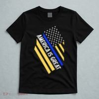 America Is Great Thin Blue Line Flag T-Shirt thumb 5