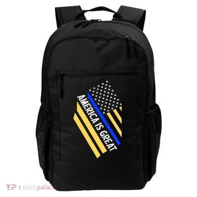 America Is Great Thin Blue Line Flag Backpack