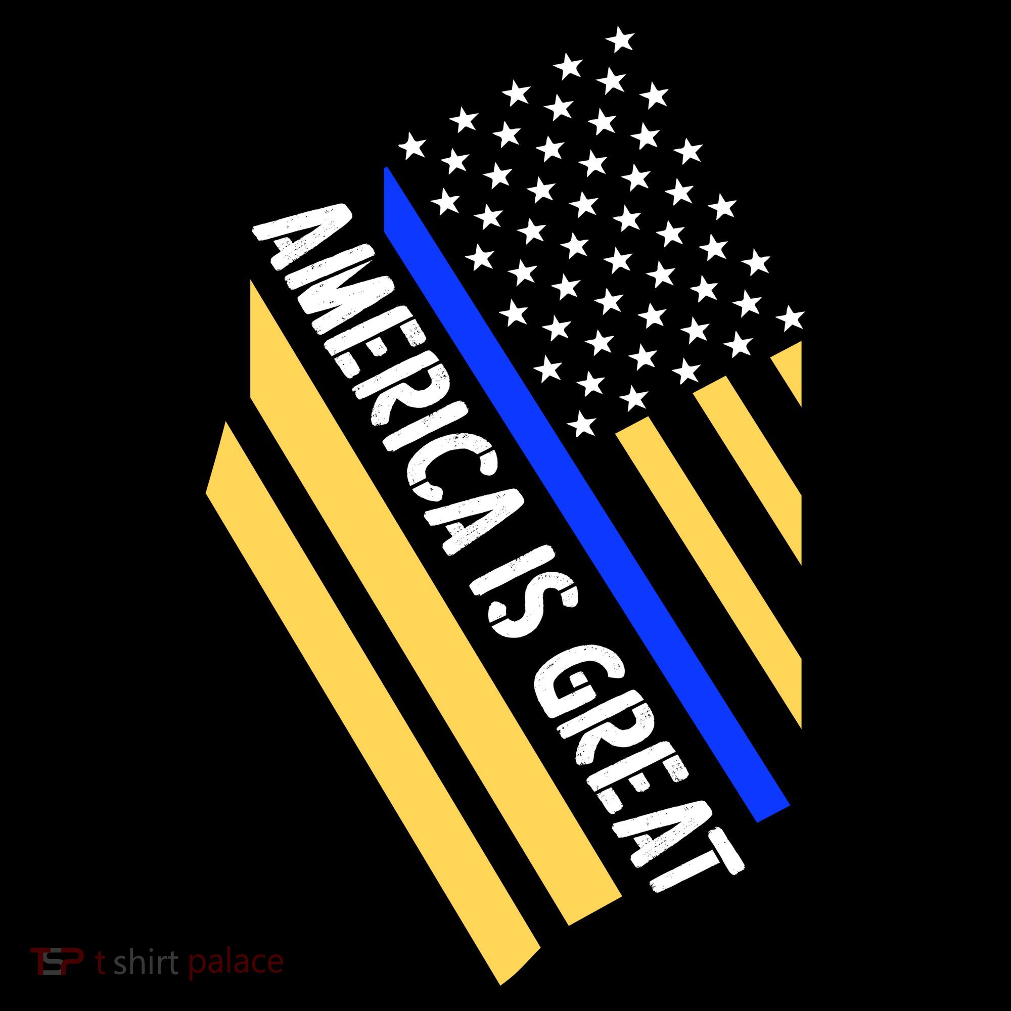 America Is Great Thin Blue Line Flag Bucket Hat