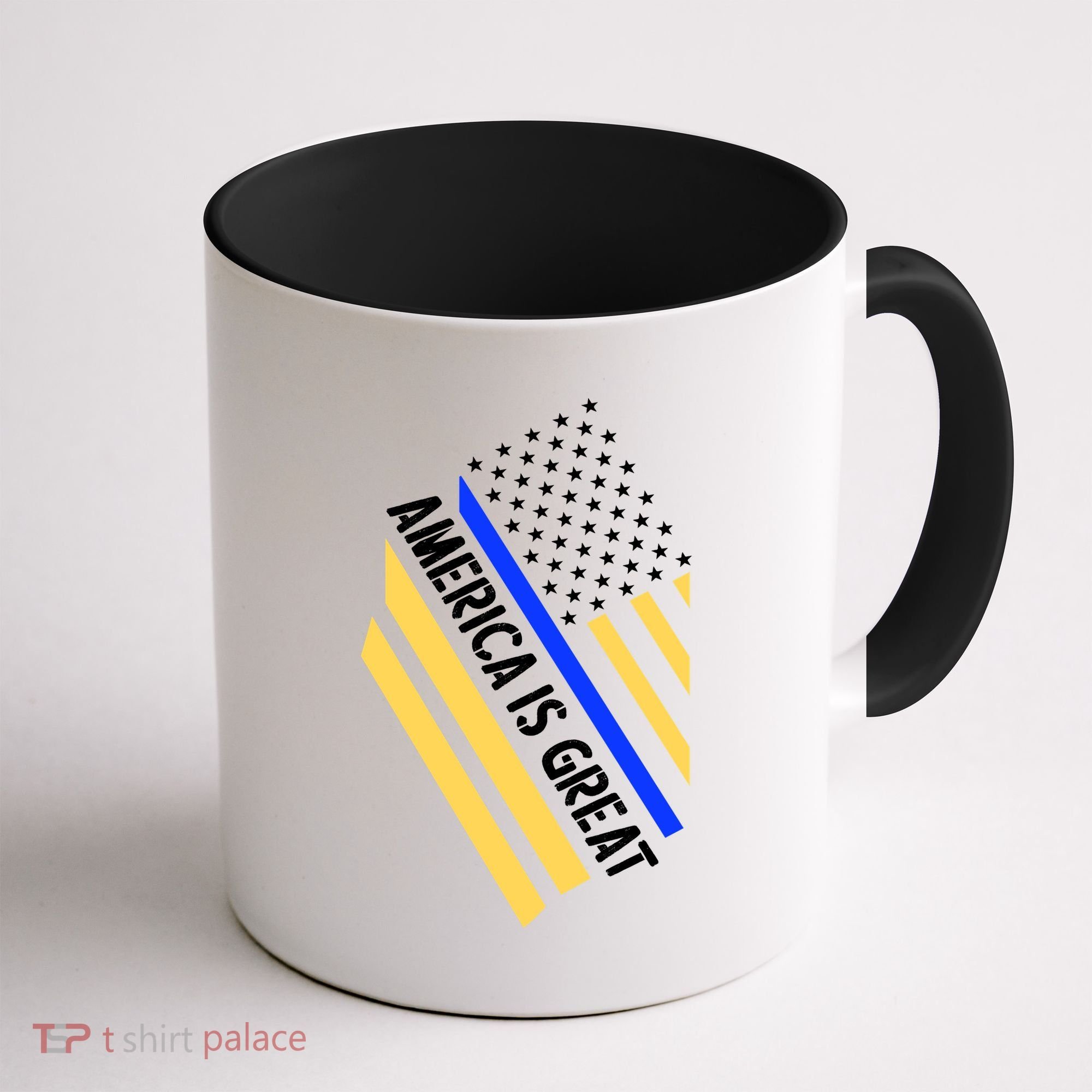 America Is Great Thin Blue Line Flag Coffee Mug