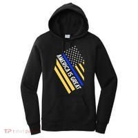 America Is Great Thin Blue Line Flag Women's Hoodie thumb 0