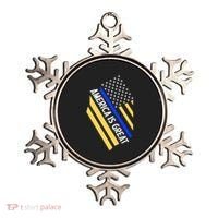 America Is Great Thin Blue Line Flag Ornament thumb 0