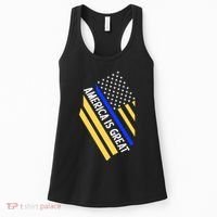 America Is Great Thin Blue Line Flag Women's Tank Top thumb 0