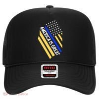 America Is Great Thin Blue Line Flag Hat thumb 0