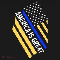 America Is Great Thin Blue Line Flag Visor thumb 3