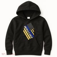 America Is Great Thin Blue Line Flag Kids Hoodie thumb 0