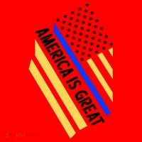 America Is Great Thin Blue Line Flag Santa Hat thumb 1