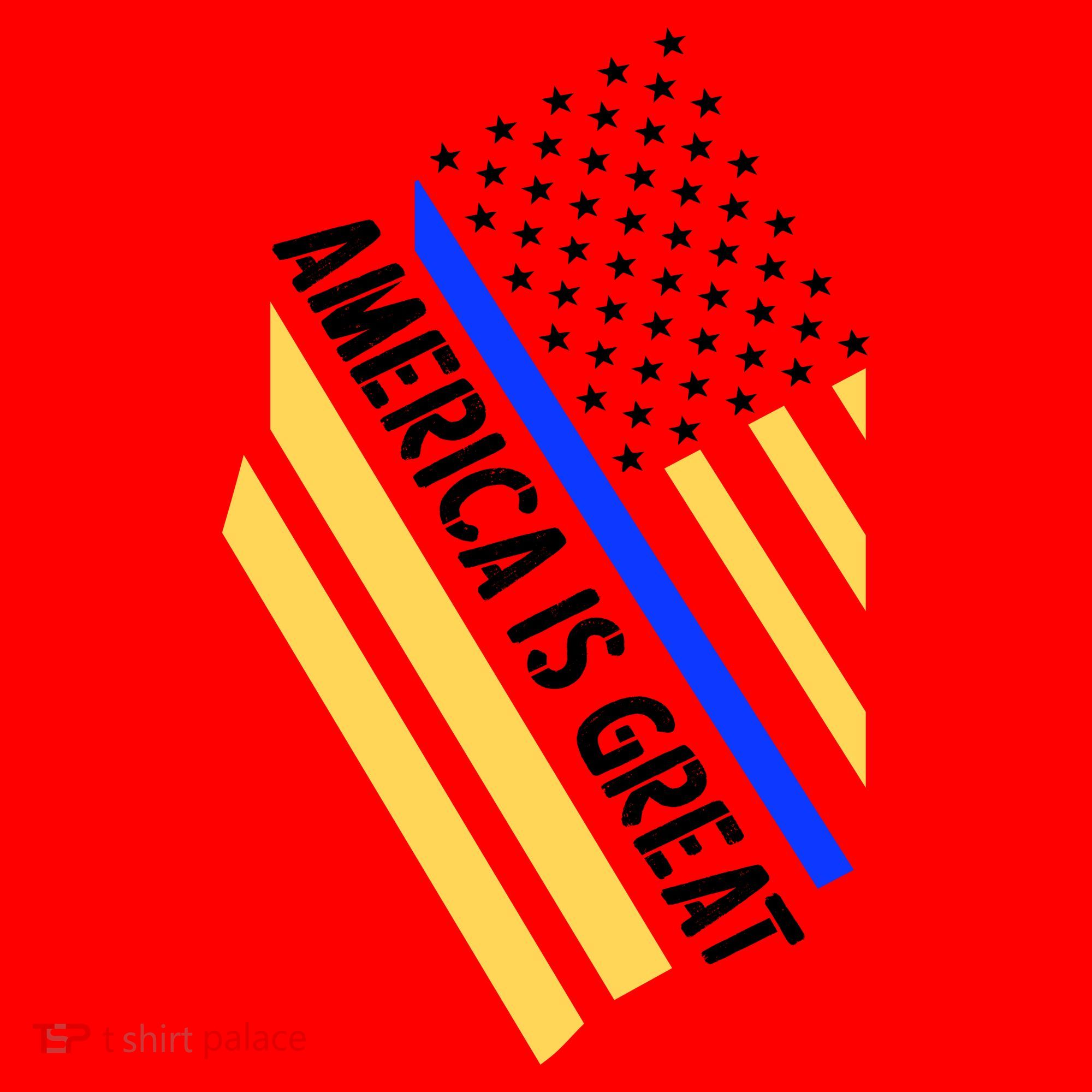 America Is Great Thin Blue Line Flag Santa Hat