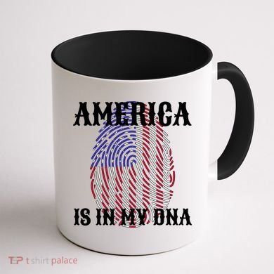 America Is In My DNA Coffee Mug back