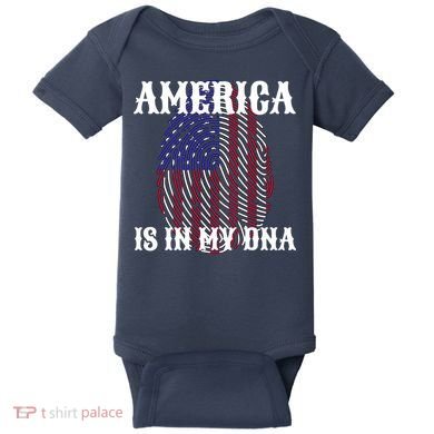 America Is In My DNA Baby Bodysuit