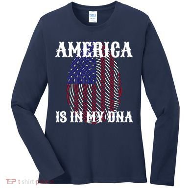 America Is In My DNA Women's Long Sleeve Shirt