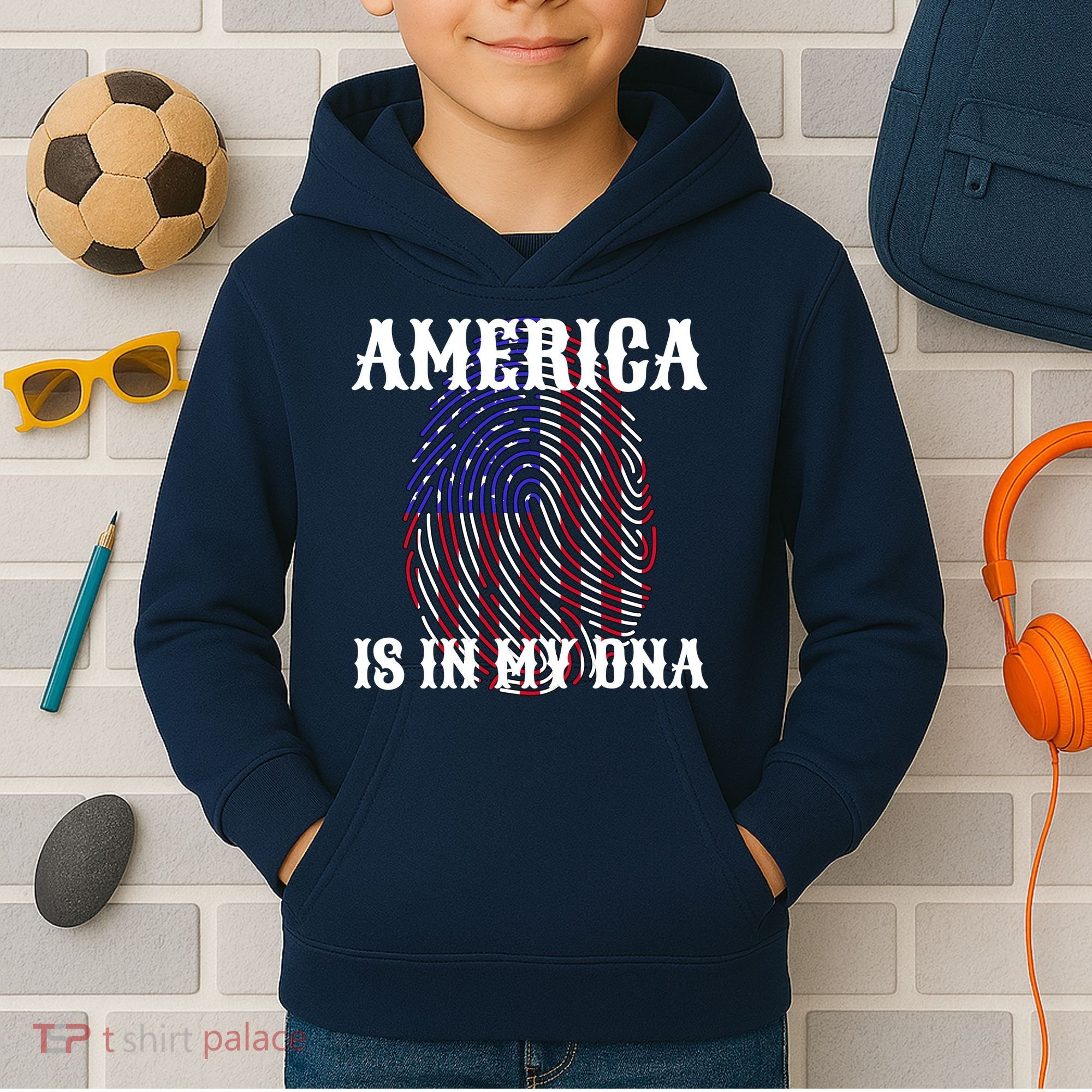 America Is In My DNA Kids Hoodie