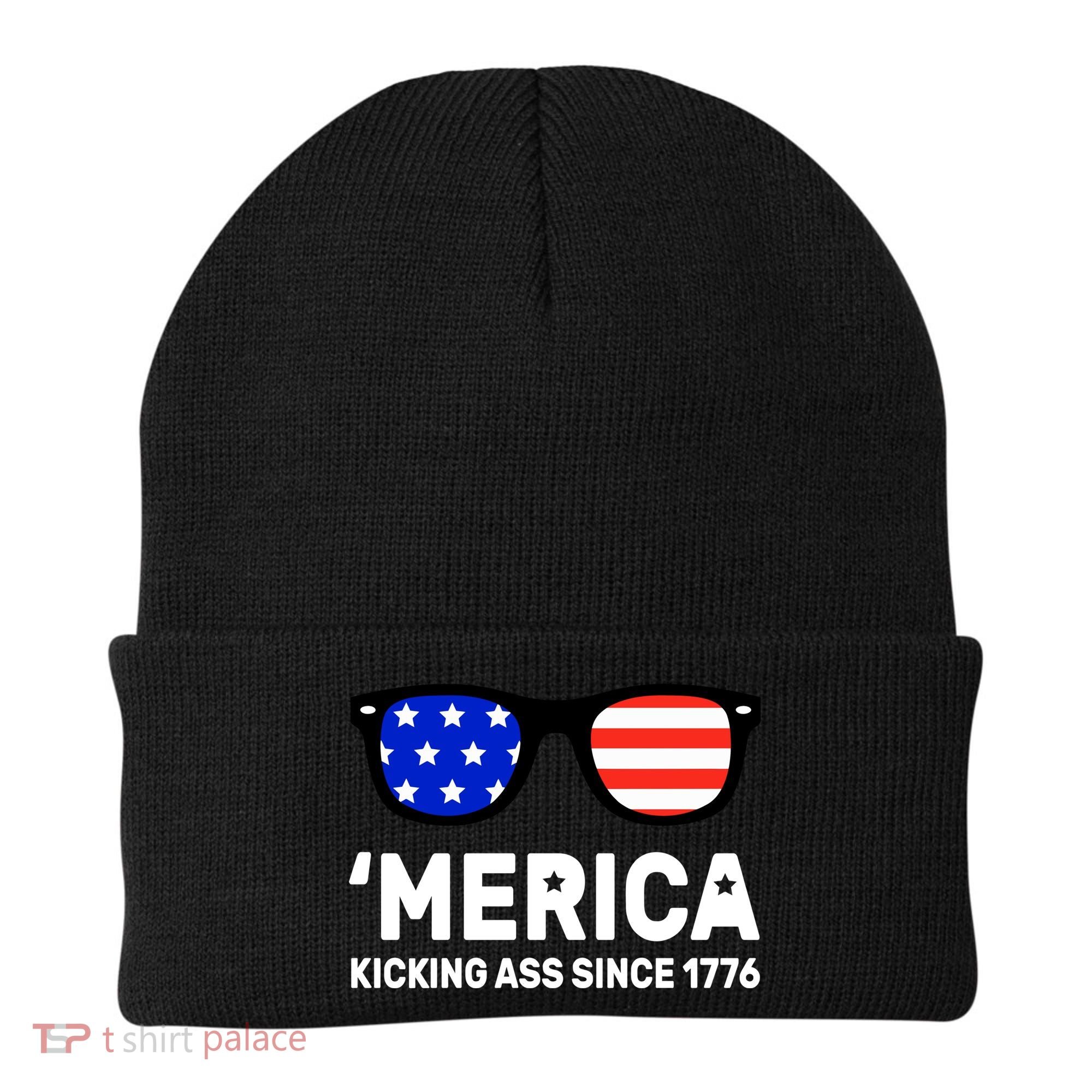 America Kicking Ass Since 1776 Beanie