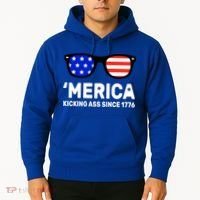 America Kicking Ass Since 1776 Hoodie thumb 2