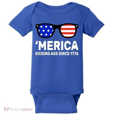 America Kicking Ass Since 1776 Baby Bodysuit