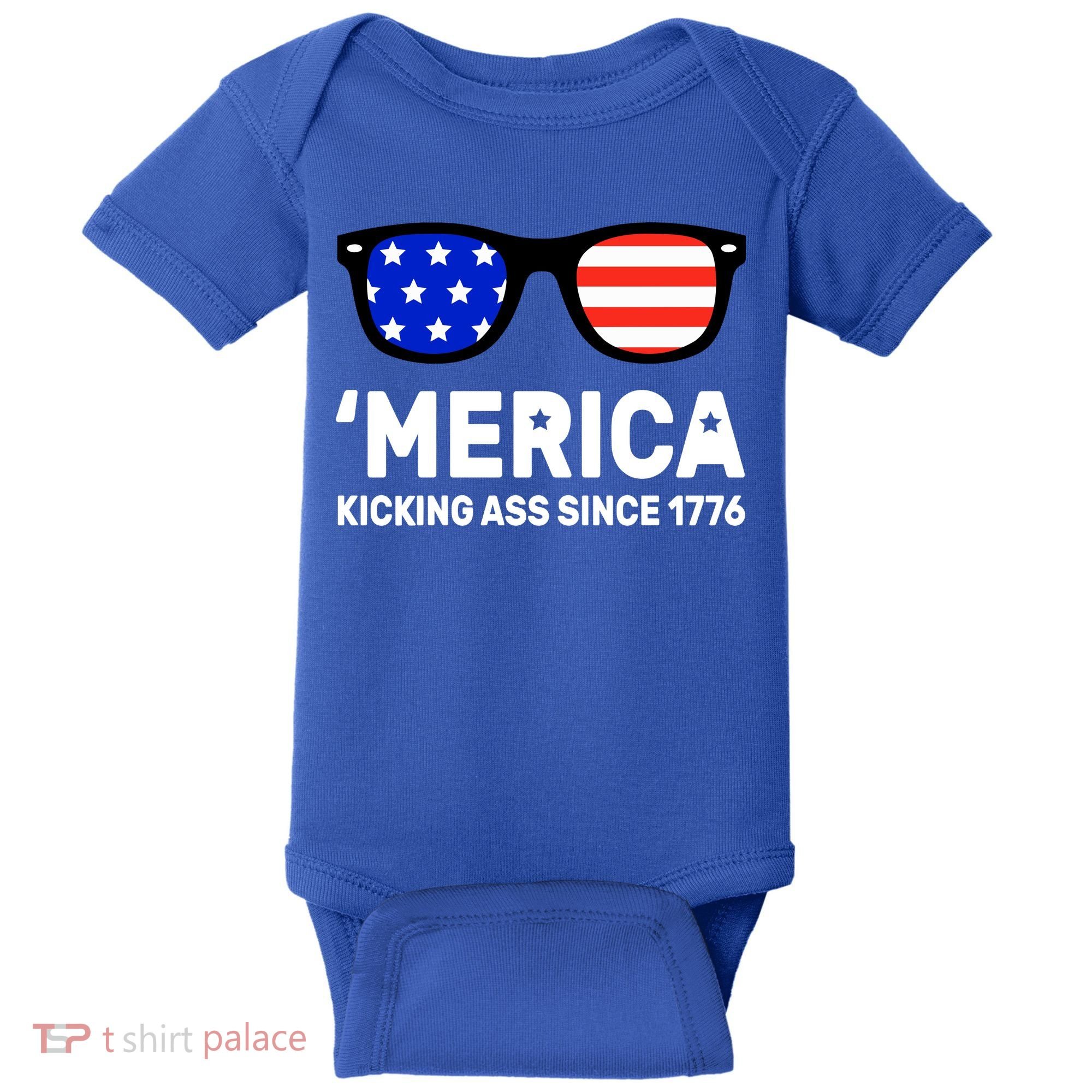 America Kicking Ass Since 1776 Baby Bodysuit