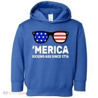 America Kicking Ass Since 1776 Toddler Hoodie thumb 0