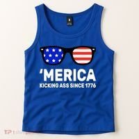 America Kicking Ass Since 1776 Tank Top thumb 2