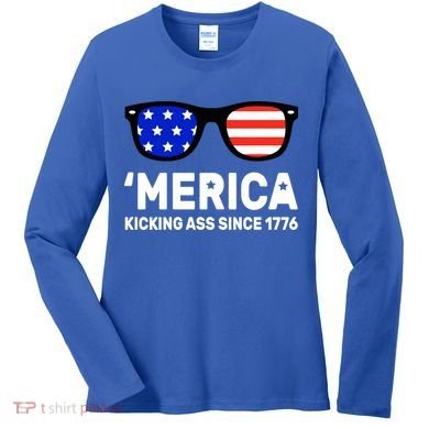 America Kicking Ass Since 1776 Women's Long Sleeve Shirt