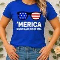 America Kicking Ass Since 1776 Women's T-Shirt thumb 2